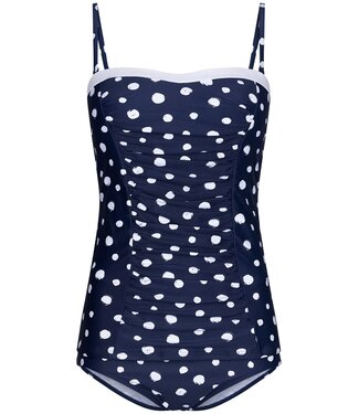 Pastunette Beach dark blue tankini set with adjustable straps 'dotty chic'