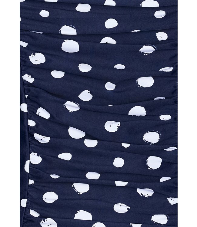 dark blue tankini set with adjustable straps 'dotty chic'