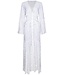 Pastunette Beach ladies extra long full button beach dress with flared sleeves 'cute frills'