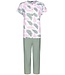 ladies short sleeve cotton pyjama set with buttons 'outdoor life pink'