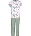 Pastunette ladies short sleeve cotton pyjama set with buttons 'outdoor life pink'