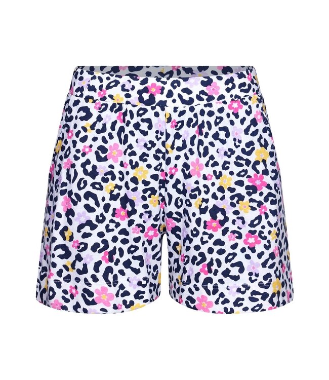 ladies organic cotton lilac shorty set with rib vest 'hidden chic flower'