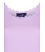 ladies organic cotton lilac shorty set with rib vest 'hidden chic flower'
