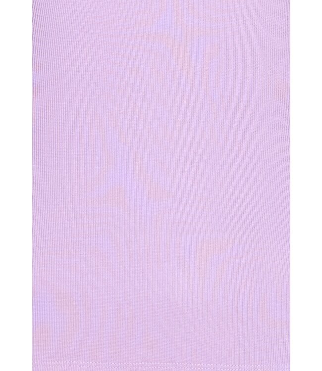 ladies organic cotton lilac shorty set with rib vest 'hidden chic flower'