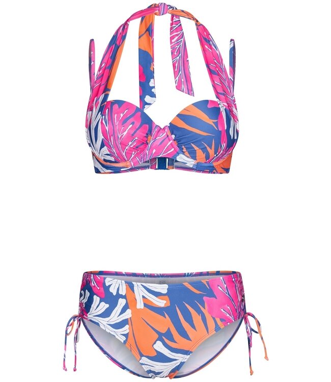 underwire bikini set with adjustable removeable straps 'coral beach'