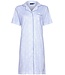 Pastunette dames nachthemd van biologisch katoen met korte mouwen en knopen 'flowery stripes'