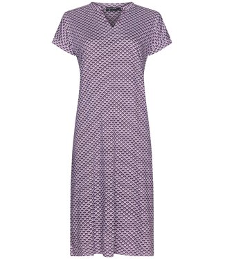 Pastunette Deluxe ladies short sleeve cotton-modal longer length luxury nightdress 'semi circle dots'