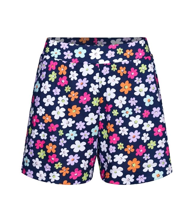 ladies organic cotton shorty set with rib vest 'forever flowers'