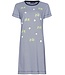 Rebelle ladies stripey short sleeve cotton single jersey nightdress 'bicycle flowers'