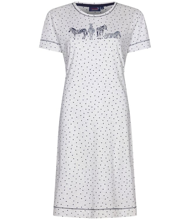 Rebelle ladies short sleeve cotton single jersey nightdress 'at the zoo'