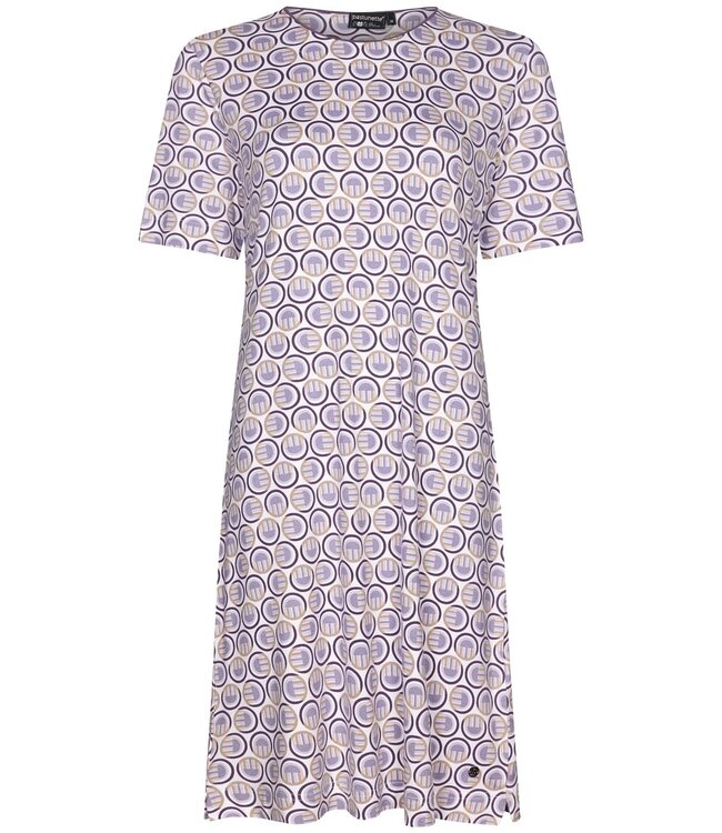 Pastunette Deluxe ladies short sleeve viscose-mix luxury nightdress 'graphic circles'