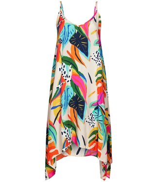 Pastunette Beach ladies one size spaghetti beach dress 'floral beach beauty'