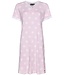 Pastunette Deluxe dames nachthemd met v-hals en korte mouwen 'pretty pink & lace'