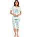 short sleeve cotton single jersey summer 3/4 pyjama set 'sweet scoop ice-cream'