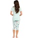 short sleeve cotton single jersey summer 3/4 pyjama set 'sweet scoop ice-cream'