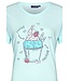 katoenen zomerse pyjama met korte mouwen en capri broek 'sweet scoop ice-cream'