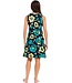 mouwloos strandjurkje met blauwe bloemen 'floral blue blooms'