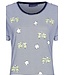 ladies stripey short sleeve  cotton single jersey pyjama set 'bicycle flowers'