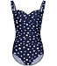 Pastunette Beach soft cup dark blue swimming costume 'dotty chic'