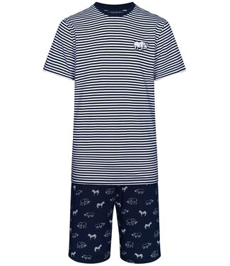 Pastunette jr boys short sleeve cotton shorty set 'at the zoo'