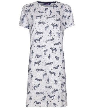 Rebelle ladies short sleeve cotton single jersey nightdress 'at the zoo'