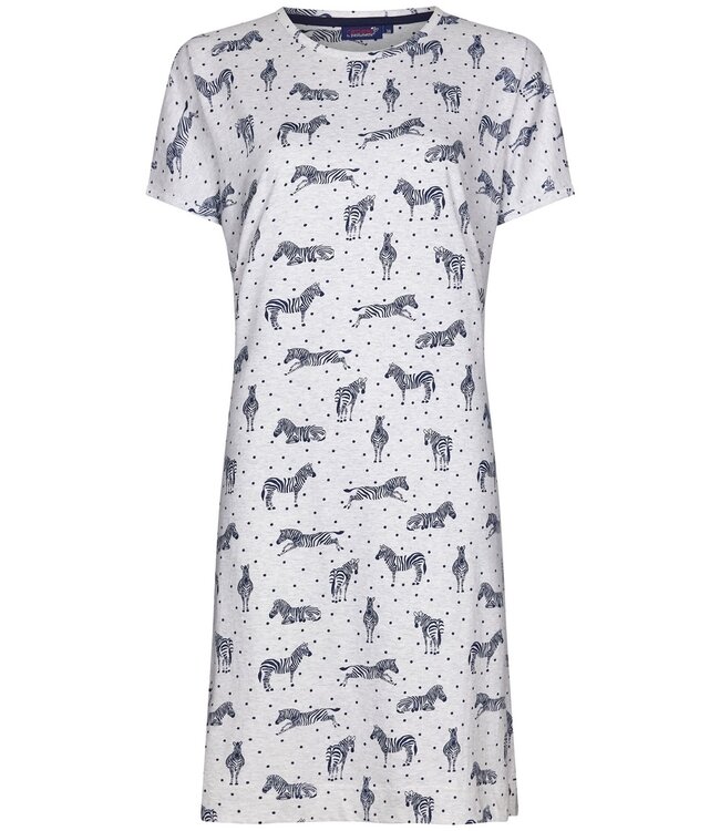 Rebelle ladies short sleeve cotton single jersey nightdress 'at the zoo'