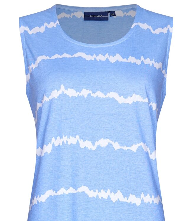 ladies long organic cotton nightdress 'white waves'