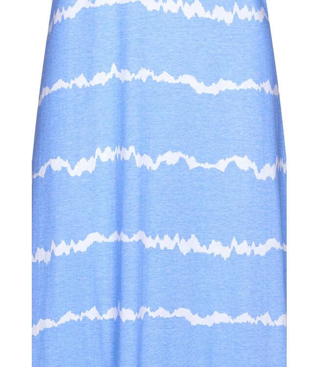 ladies long organic cotton nightdress 'white waves'