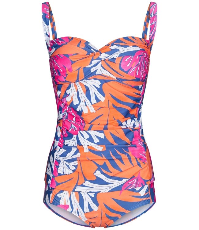 ladies soft cup tankini set with adjustable straps 'coral beach'