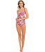 ladies soft cup tankini set with adjustable straps 'coral beach'