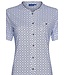 ladies short sleeve full button cotton pyjama set 'geometric diamond'