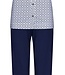 ladies short sleeve full button cotton pyjama set 'geometric diamond'