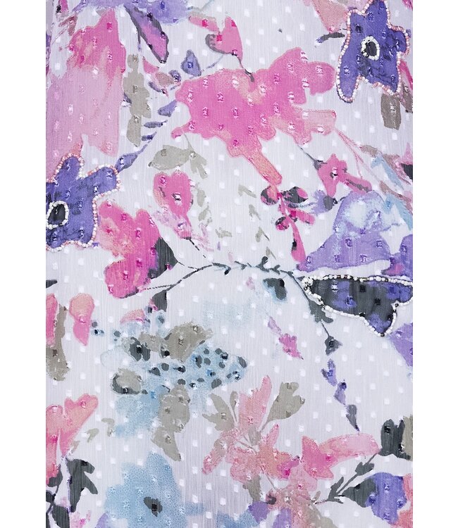 lichtgewicht 'see through' strandshirt voor dames met decoratieve kwastjes 'floral tassles'