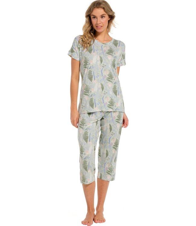 ladies short sleeve bamboo-mix  3/4 pyjama 'outdoor life'