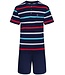 Robson men's cotton single jersey shorty set with buttons 'bright stripes'