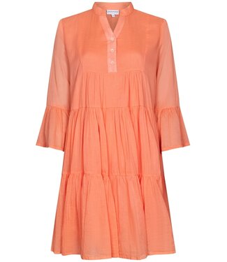 Pastunette Beach oranje strandjurkje/cover-up voor dames met wijd uitlopende mouwen 'sunny day frills'