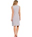 ladies sleeveless nightdress with buttons 'flowery blue'