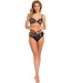 black underwire bikini set with adjustable straps 'floral animal'