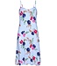 ladies luxury spaghetti dress with adjustable straps 'pretty garden flowers'