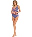lavendelblauw badpak met soft cups 'coral beach twist'