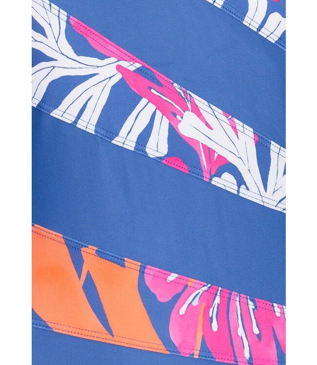 lavendelblauw badpak met soft cups 'coral beach twist'