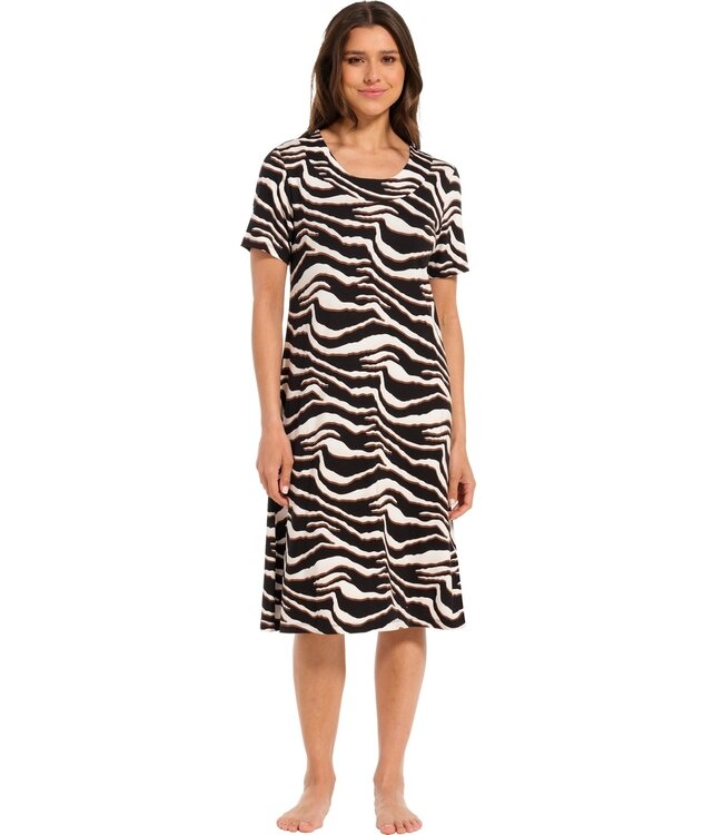 black short sleeve beach dress 'beach safari'