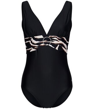 Pastunette Beach black soft cup swimming costume 'beach safari'