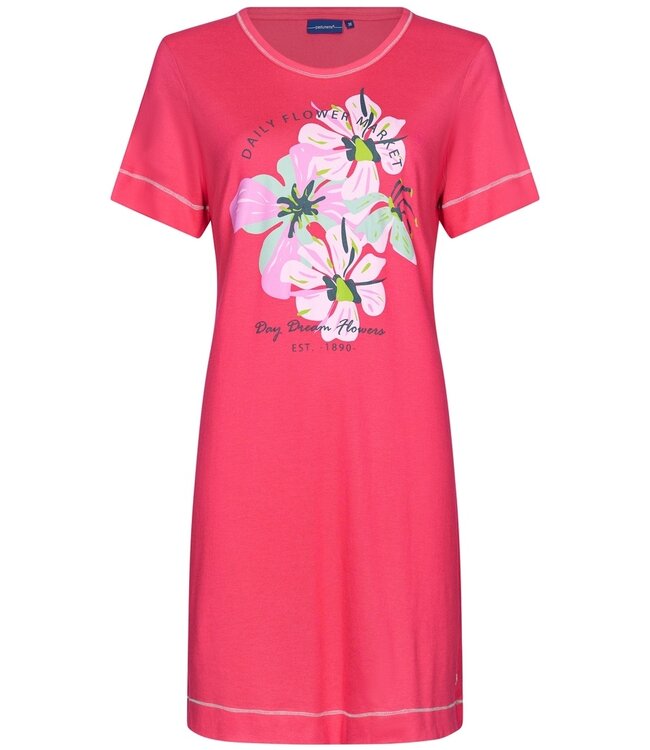 Pastunette ladies short sleeve pink nightdress 'floral moments'