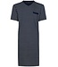 Pastunette for Men mens short sleeve dark blue cotton-modal 'v' neck nightdress 'symmetrical shapes'