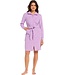lovely lilac embossed cotton-terry morninggown with zip 'fabulous flower'