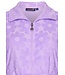lovely lilac embossed cotton-terry morninggown with zip 'fabulous flower'