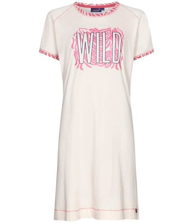 Rebelle ladies short sleeve cotton single jersey nightdress 'just wild'