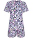 Rebelle ladies organic cotton short sleeve lilac shorty set 'hidden chic flower'