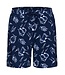 Pastunette Beach donkerblauwe zwemshort met elastische taille met koord 'crane birds'